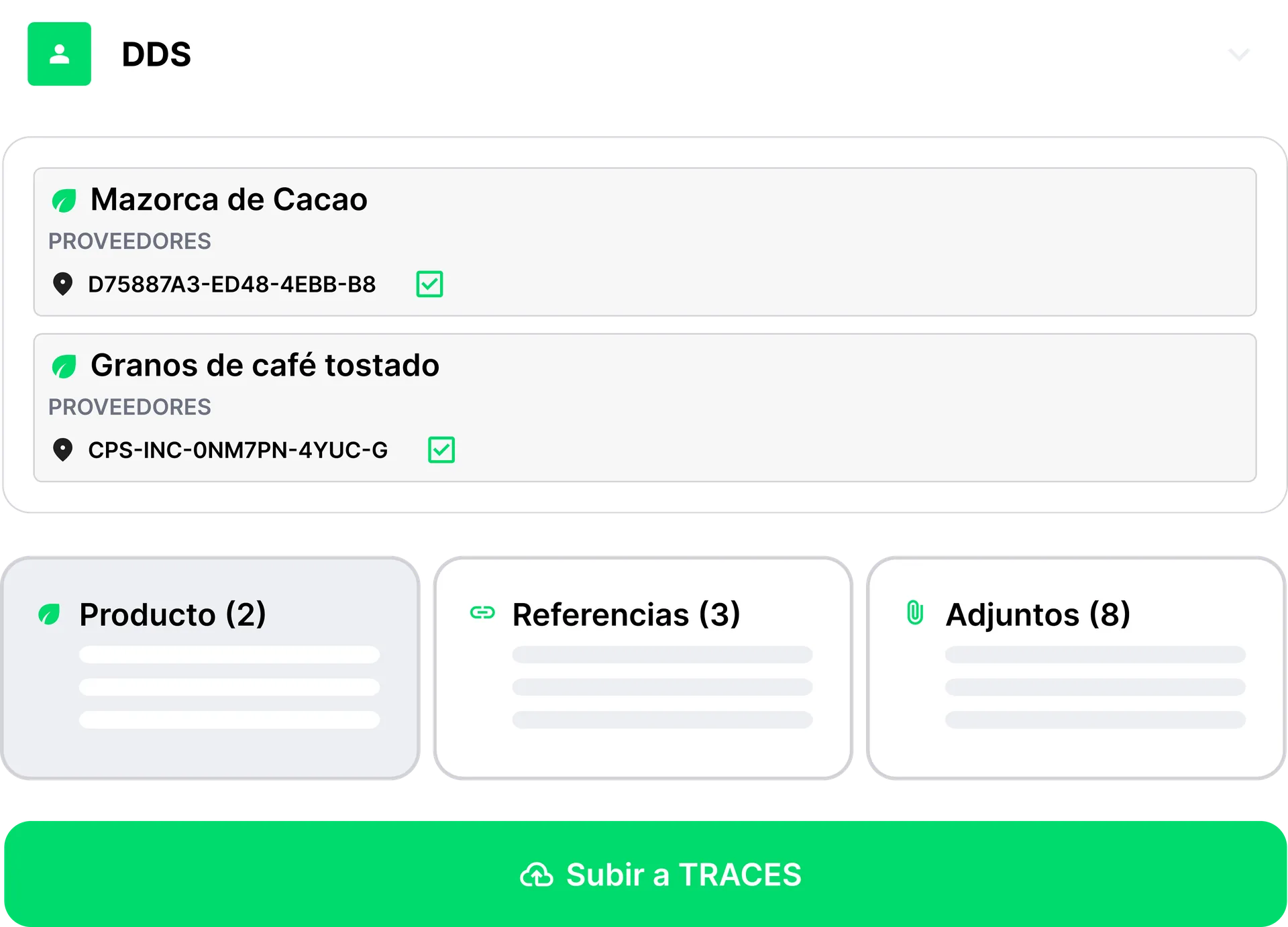 Expedientes EUDR y declaraciones de diligencia debida (DDS) listos para EU TRACES NT