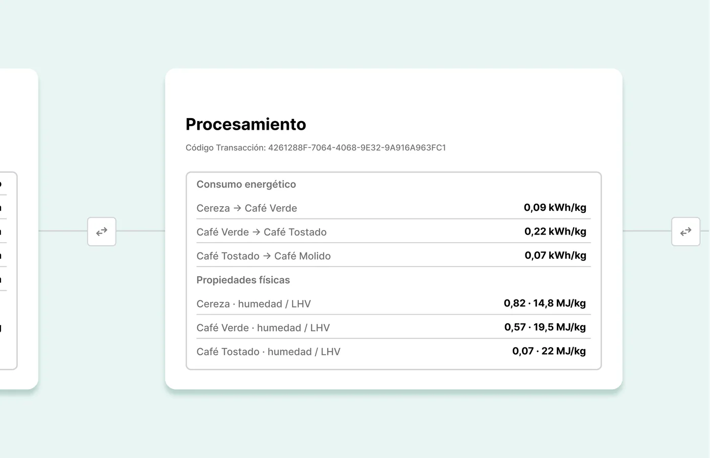 Procesamiento y propiedades físicas para huella de carbono