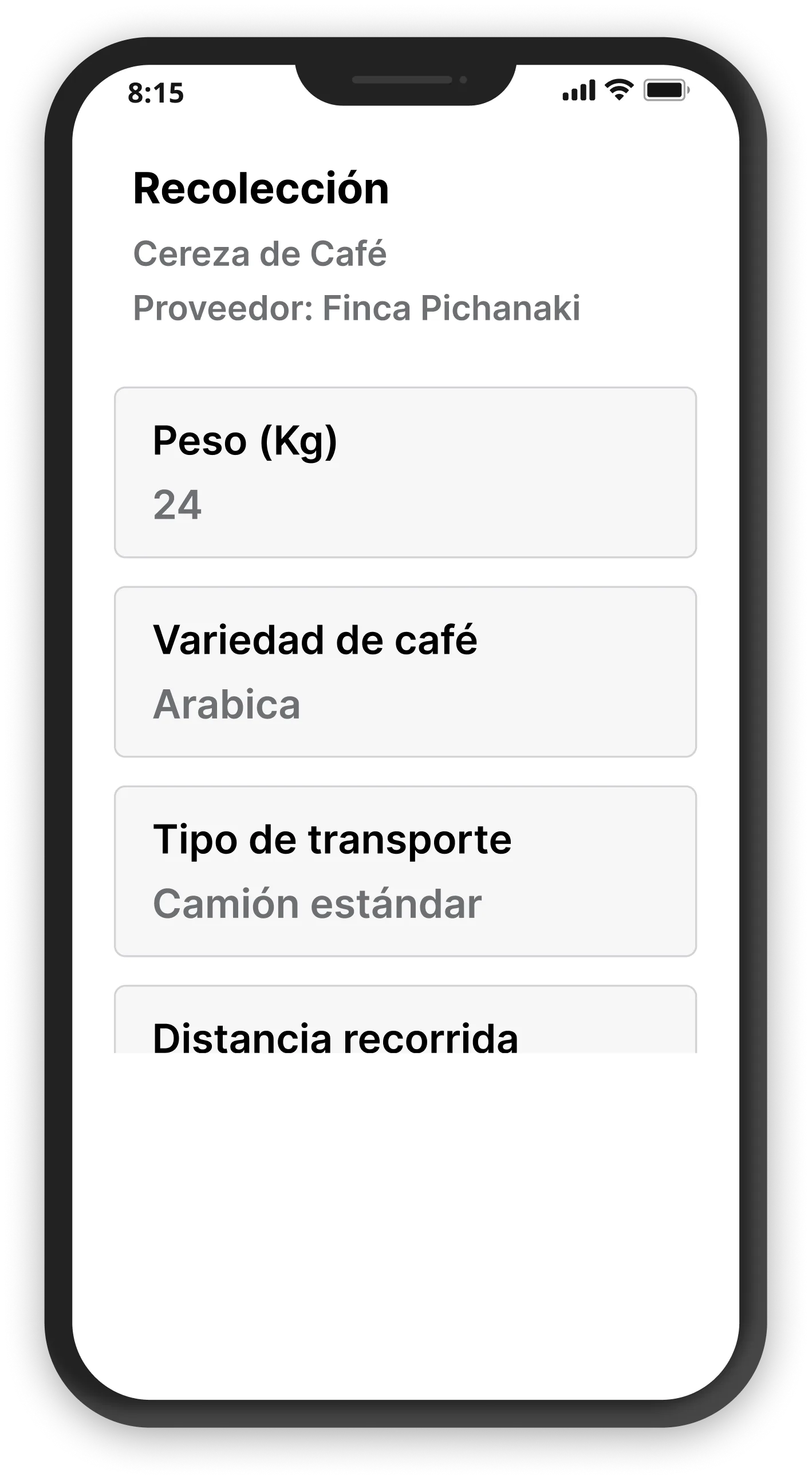 Registro de recolección por lote